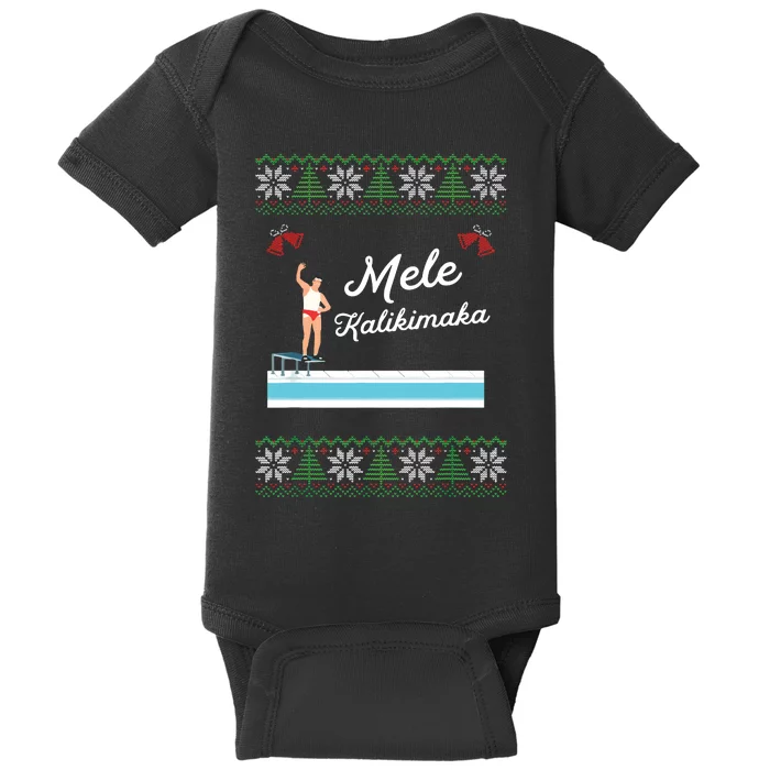 Vacation Funny Ugly Christmas Sweater Style Baby Bodysuit