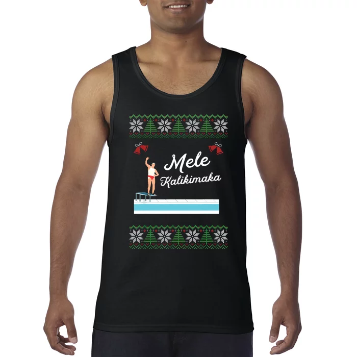 Vacation Funny Ugly Christmas Sweater Style Tank Top