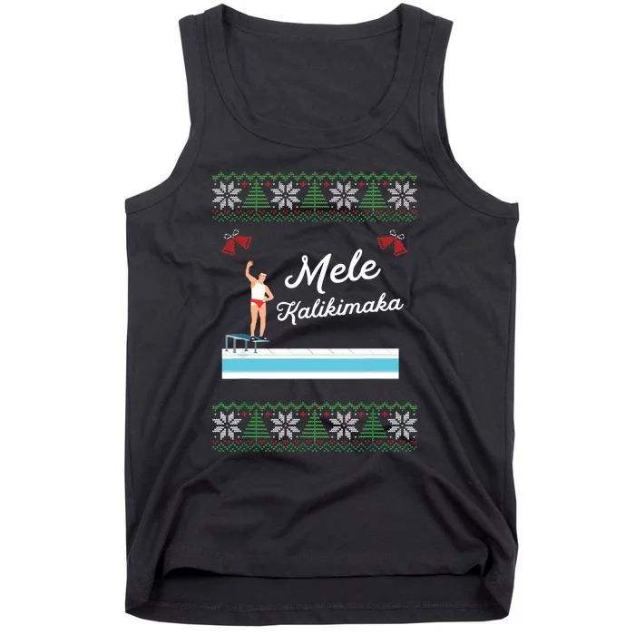 Vacation Funny Ugly Christmas Sweater Style Tank Top