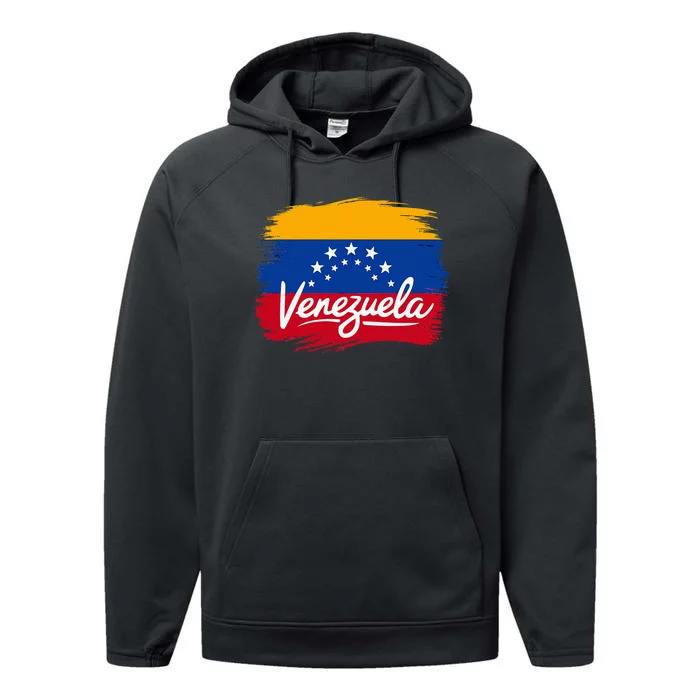 Venezuela Flag Venezuelan Performance Fleece Hoodie