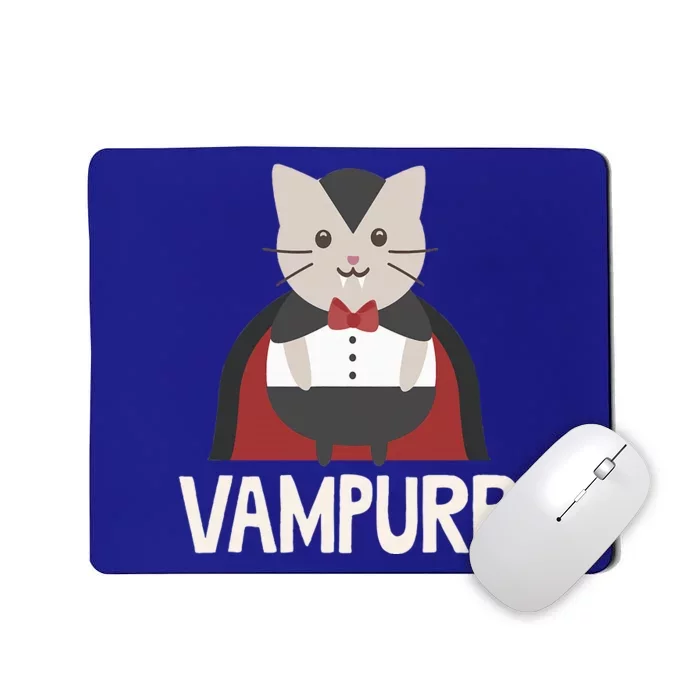 Vampurr Funny Vampire Cat Halloween Mousepad