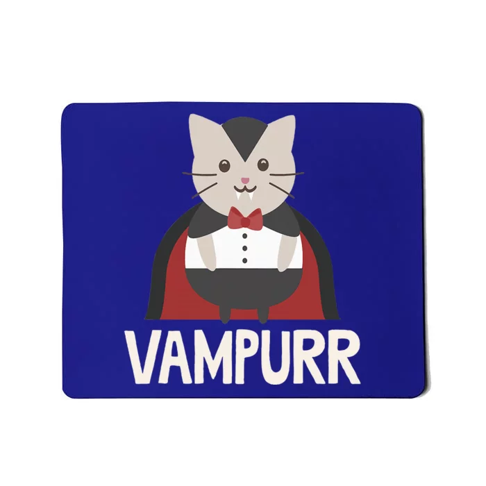 Vampurr Funny Vampire Cat Halloween Mousepad