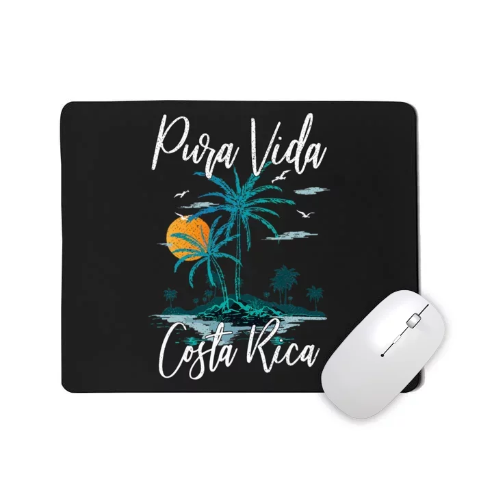 Vintage Family Vacation Costa Rica Pura Vida Beach Mousepad