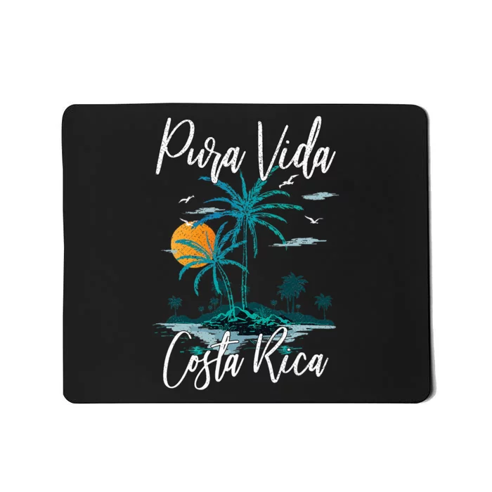 Vintage Family Vacation Costa Rica Pura Vida Beach Mousepad