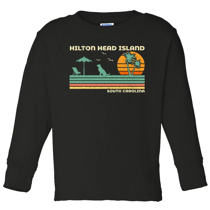 Vintage Family Vacation South Carolina Hilton Head Island Toddler Long Sleeve Shirt