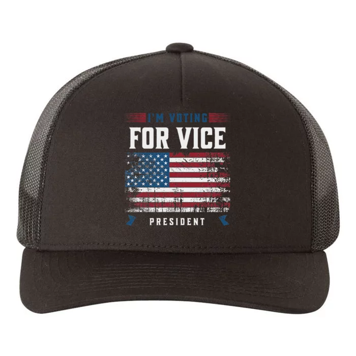 Voting For Vice President Trump 2024 Humor Yupoong Adult 5-Panel Trucker Hat