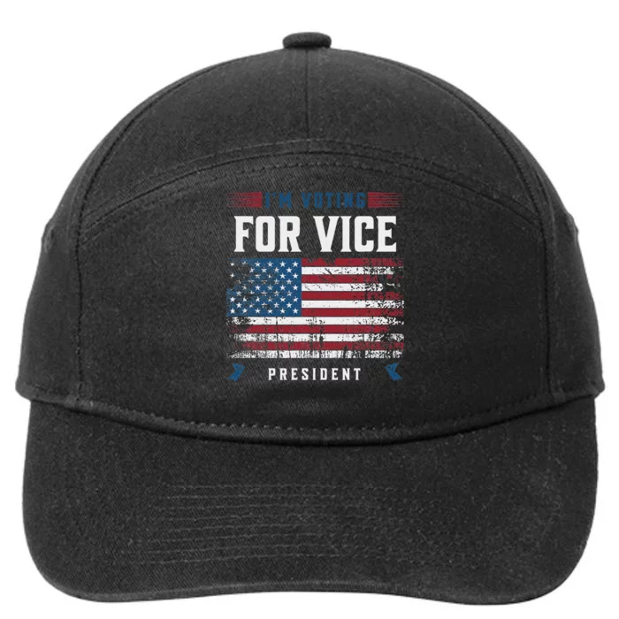 Voting For Vice President Trump 2024 Humor 7-Panel Snapback Hat