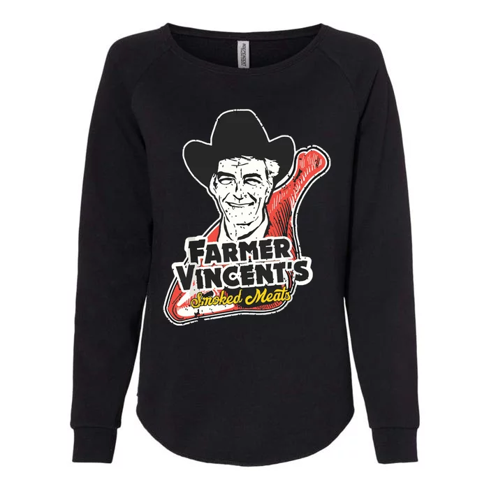 Vintage Farmer Vincents Smoked Meat Motel Hell Fan Art Womens California Wash Sweatshirt