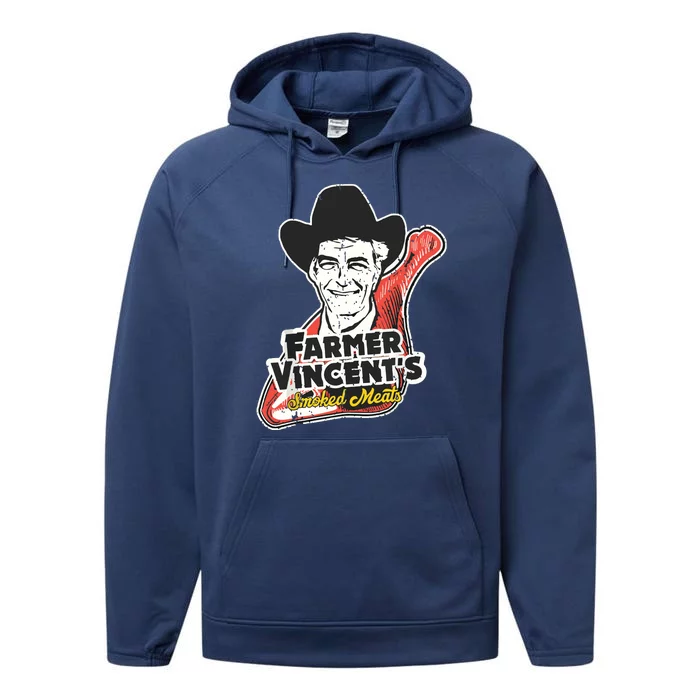 Vintage Farmer Vincents Smoked Meat Motel Hell Fan Art Performance Fleece Hoodie