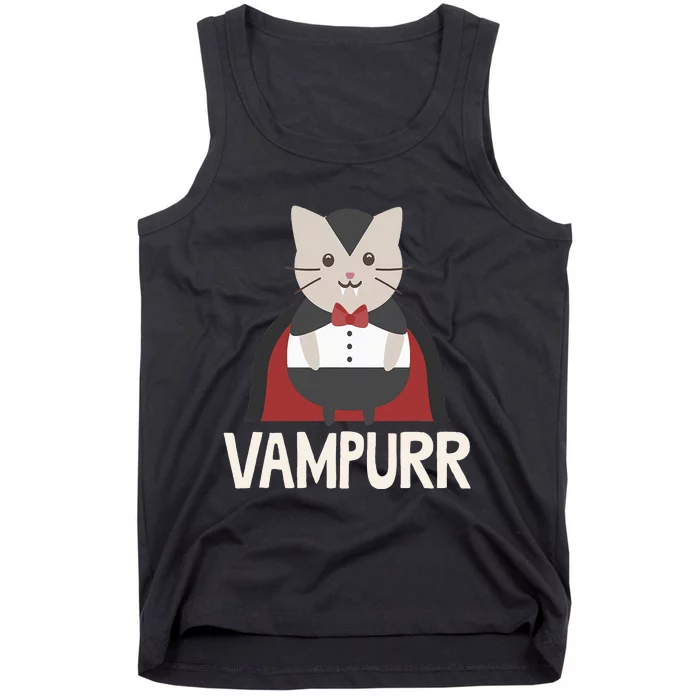 Vampurr Funny Vampire Cat Halloween Gift Tank Top