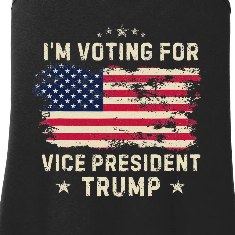 Voting For Vice President Trump Biden Humor Ladies Essential Tank