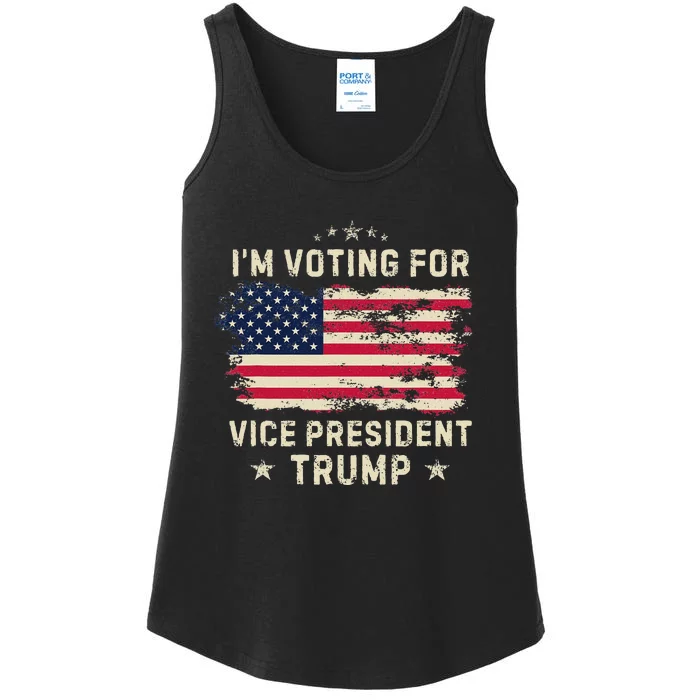 Voting For Vice President Trump Biden Humor Ladies Essential Tank