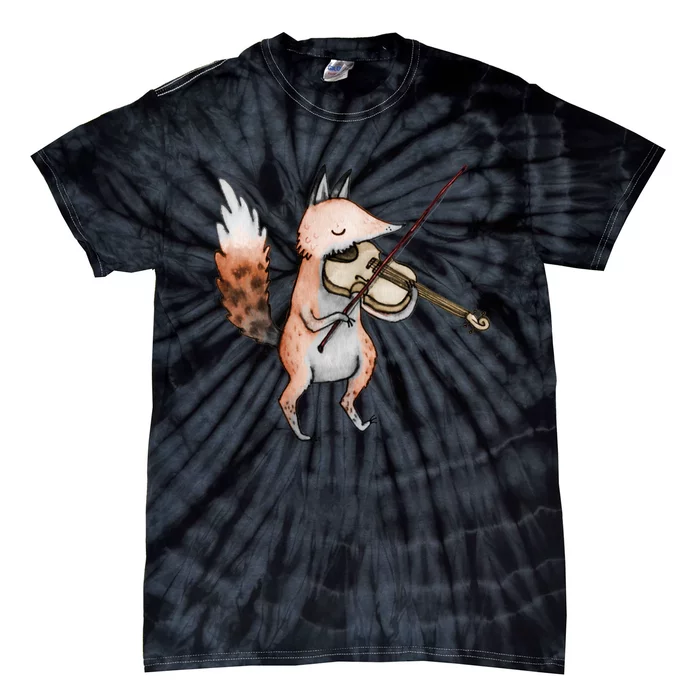 Violin Fox Tie-Dye T-Shirt