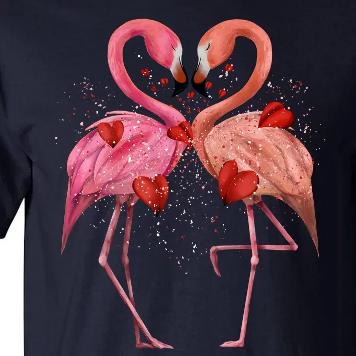 Valentine Flamingos Tall T-Shirt