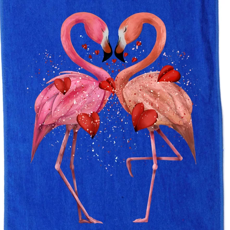 Valentine Flamingos Platinum Collection Golf Towel