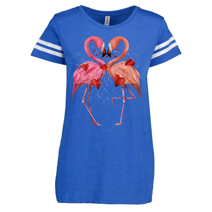 Valentine Flamingos Enza Ladies Jersey Football T-Shirt