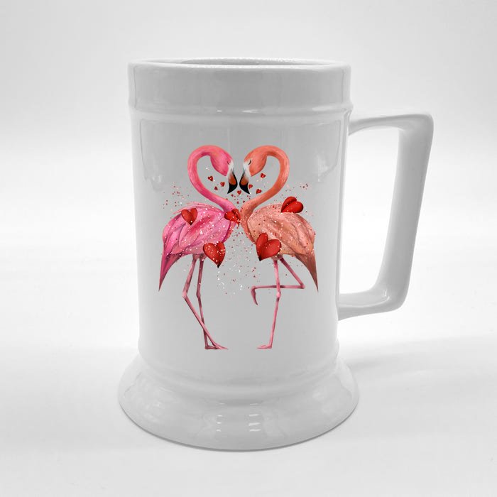 Valentine Flamingos Front & Back Beer Stein