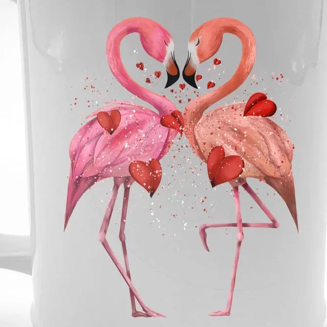 Valentine Flamingos Front & Back Beer Stein