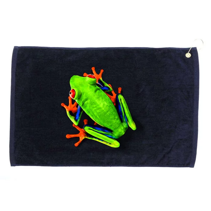 Vibrant Frog Grommeted Golf Towel