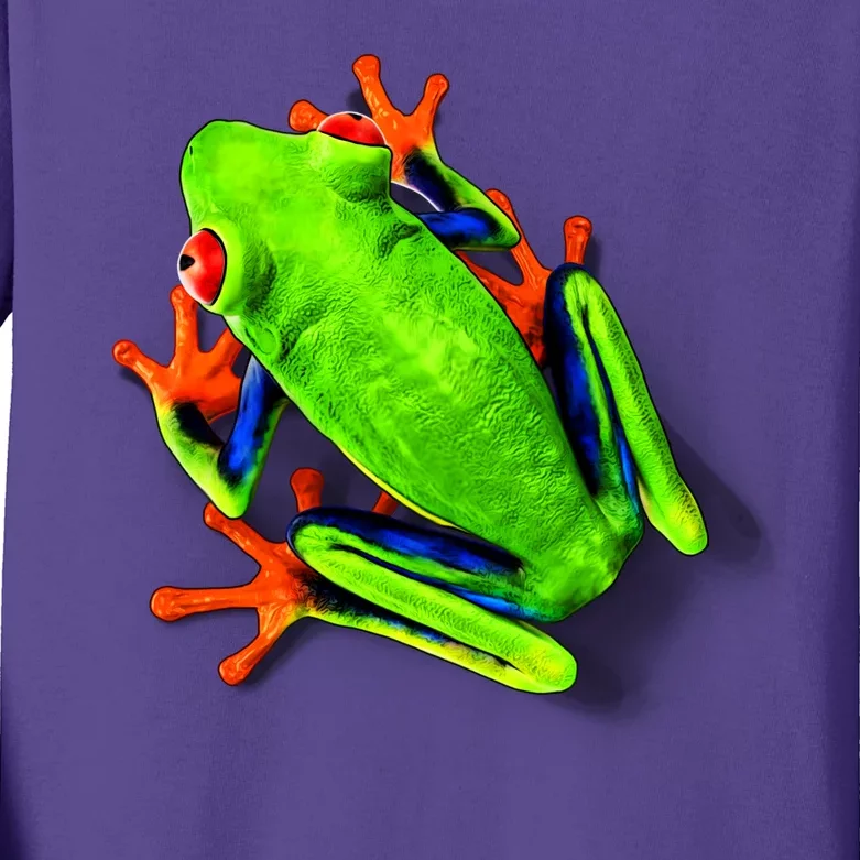 Vibrant Frog Kids Long Sleeve Shirt