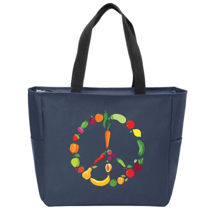 Vegetables Fruits Vegan Kale Salad Veganism Vegan Zip Tote Bag