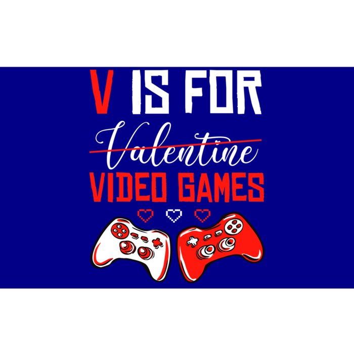 V For Video Games Anti Valentine's Day Gift For Game Lover Funny Gift Bumper Sticker