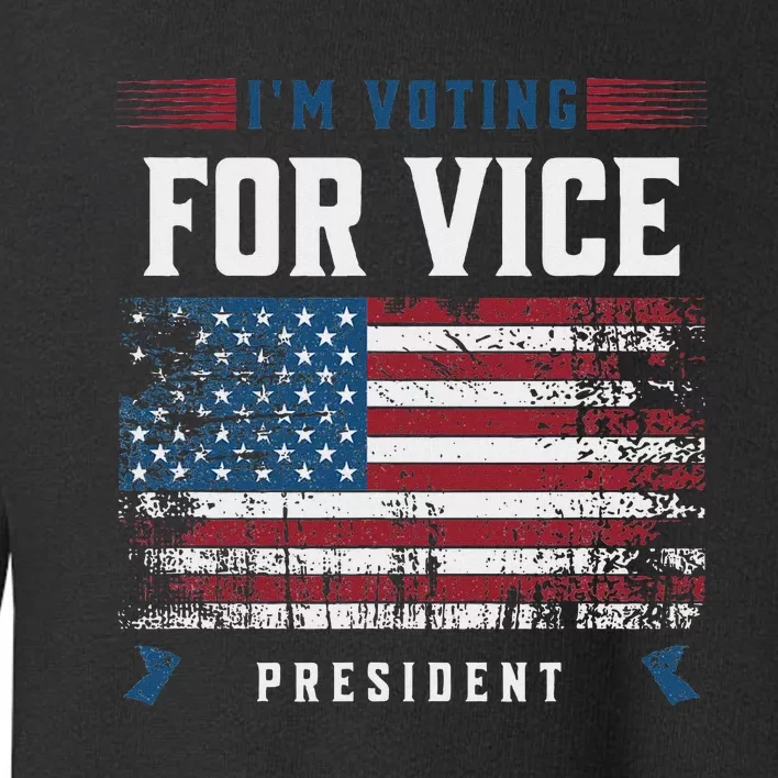 Voting For Vice President Trump 2024 Humor Toddler Sweatshirt