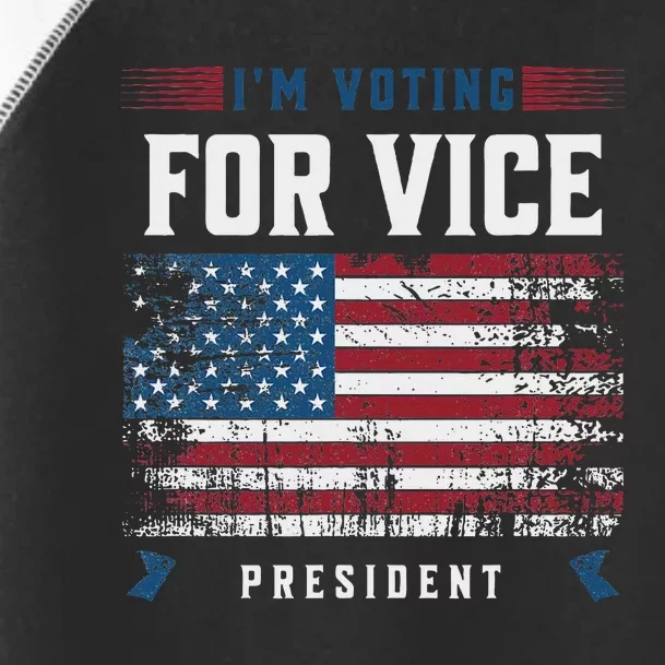 Voting For Vice President Trump 2024 Humor Toddler Fine Jersey T-Shirt