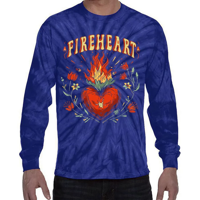 Vintage Fireheart Tie-Dye Long Sleeve Shirt