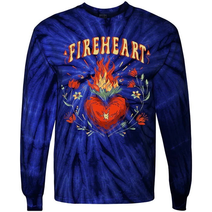 Vintage Fireheart Tie-Dye Long Sleeve Shirt