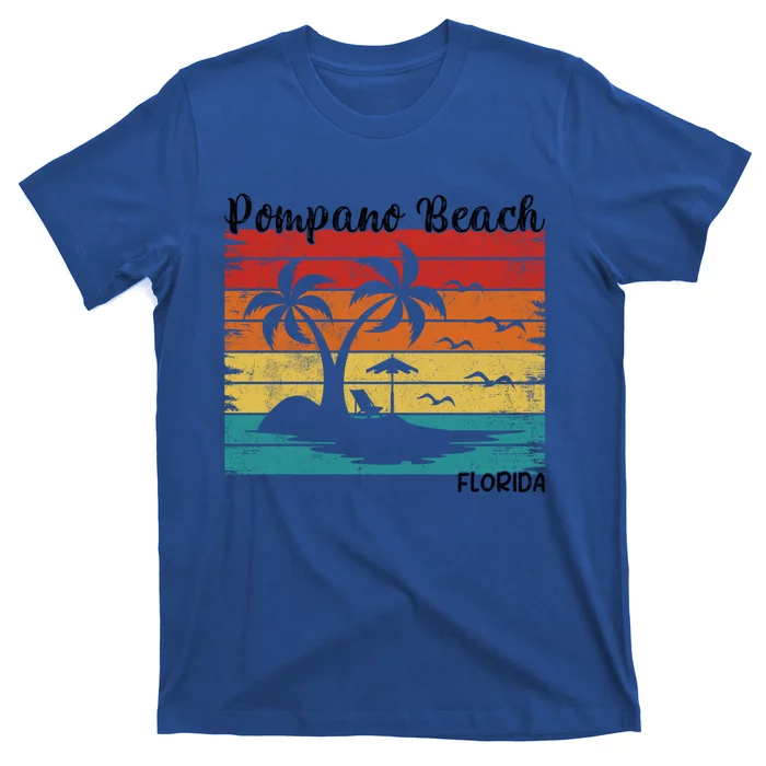 Vintage Family Vacation Florida Pompano Beach Cute Gift T-Shirt