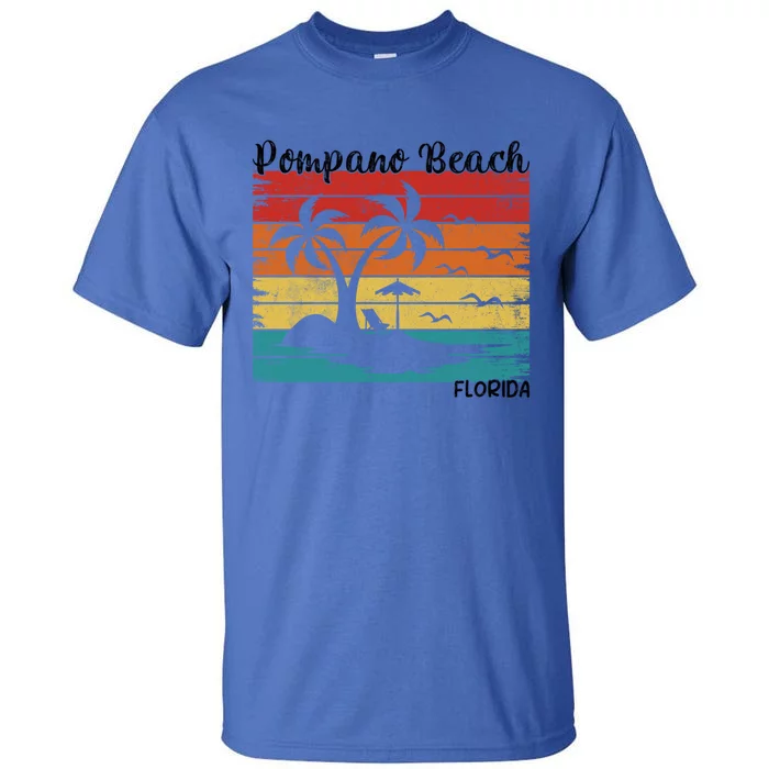 Vintage Family Vacation Florida Pompano Beach Cute Gift Tall T-Shirt