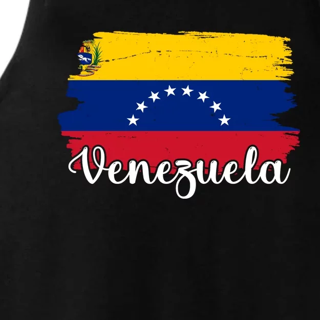 Venezuela Flag Ladies Tri-Blend Wicking Tank