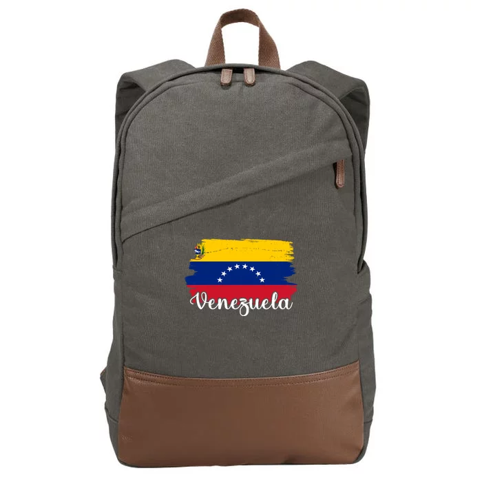 Venezuela Flag Cotton Canvas Backpack