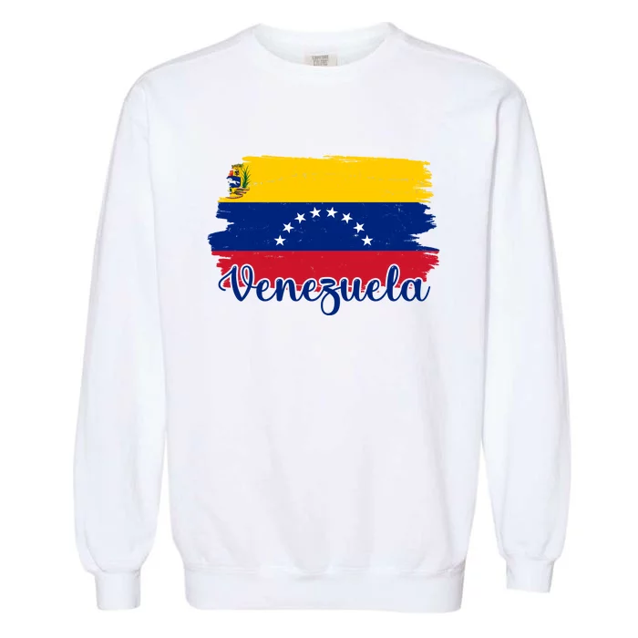 Venezuela Flag Garment-Dyed Sweatshirt