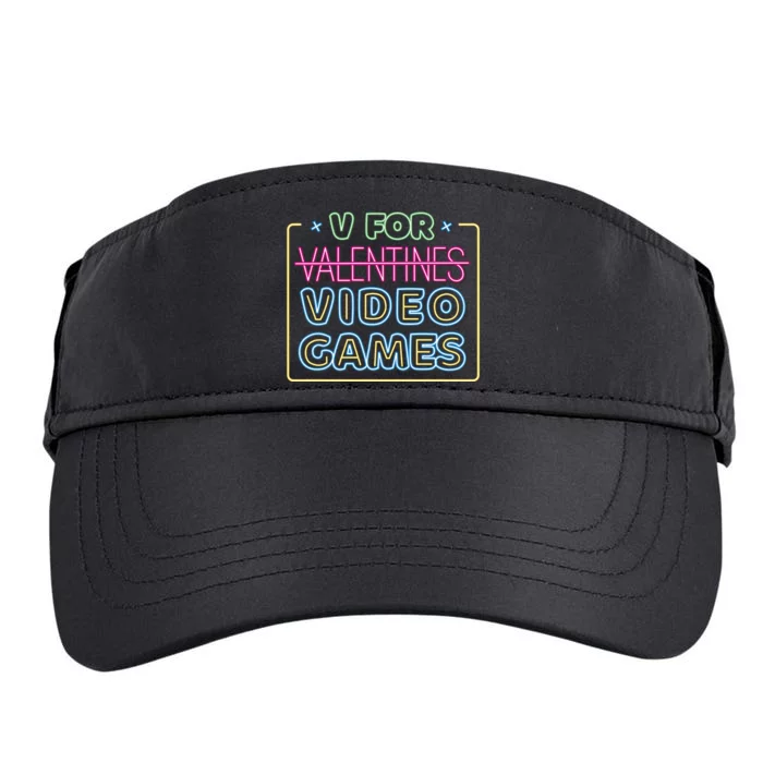 V For Video Games Valentines Day Adult Drive Performance Visor