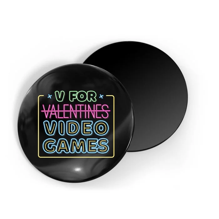 V For Video Games Valentines Day Magnet