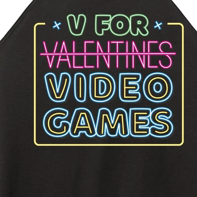 V For Video Games Valentines Day Women’s Perfect Tri Rocker Tank