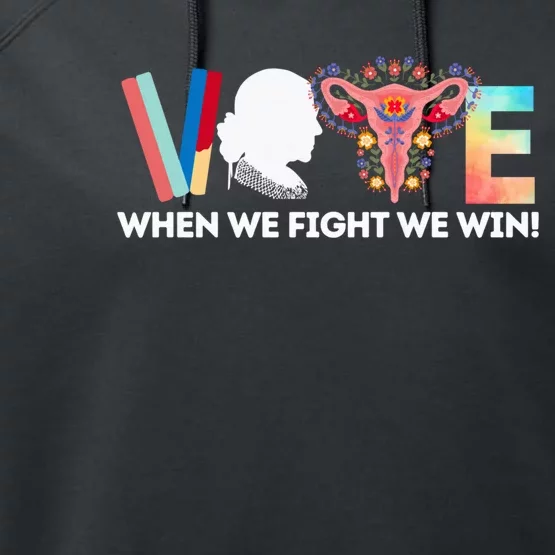 Vote Feminist Voting Inspirational President Kamalaharris Performance Fleece Hoodie