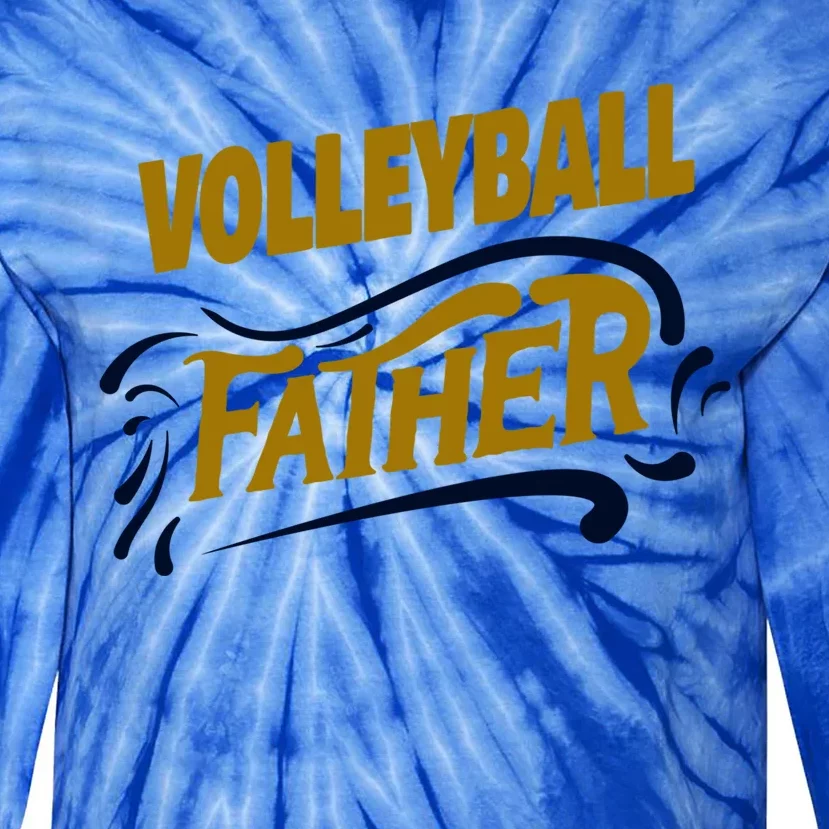 Volleyball Father Volleyball Player Gift Tie-Dye Long Sleeve Shirt