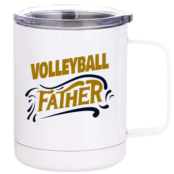 Volleyball Father Volleyball Player Gift Front & Back 12oz Stainless Steel Tumbler Cup