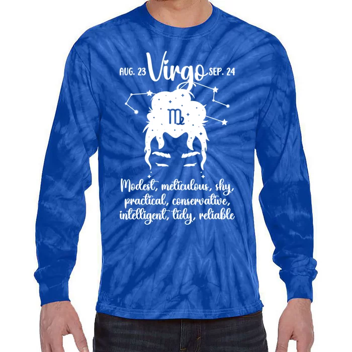 Virgo Facts Virgo Zodiac Sign Virgo Birthday Virgo Horoscope Great Gift Tie-Dye Long Sleeve Shirt