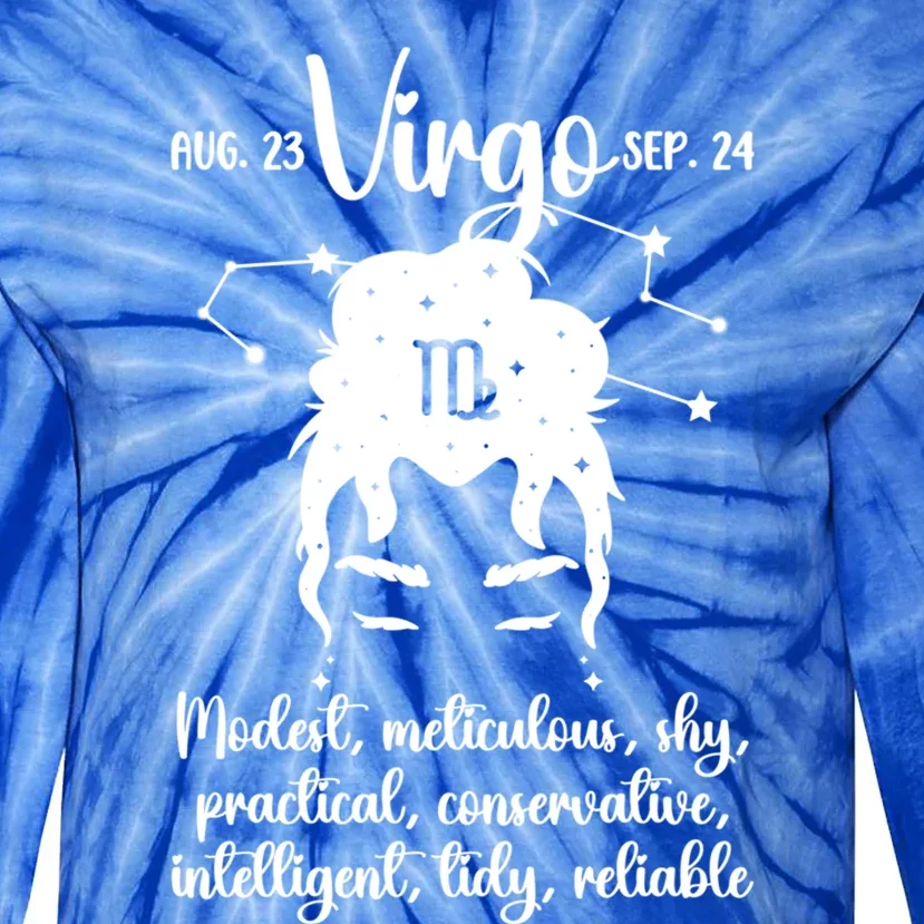 Virgo Facts Virgo Zodiac Sign Virgo Birthday Virgo Horoscope Great Gift Tie-Dye Long Sleeve Shirt