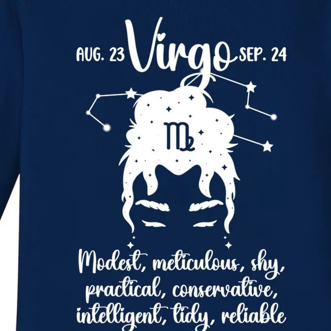 Virgo Facts Virgo Zodiac Sign Virgo Birthday Virgo Horoscope Great Gift Baby Long Sleeve Bodysuit