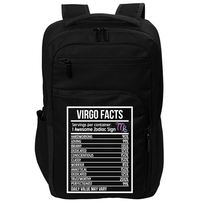 Virgo Facts Virgo Zodiac Sign Virgo Horoscope Cool Gift Impact Tech Backpack