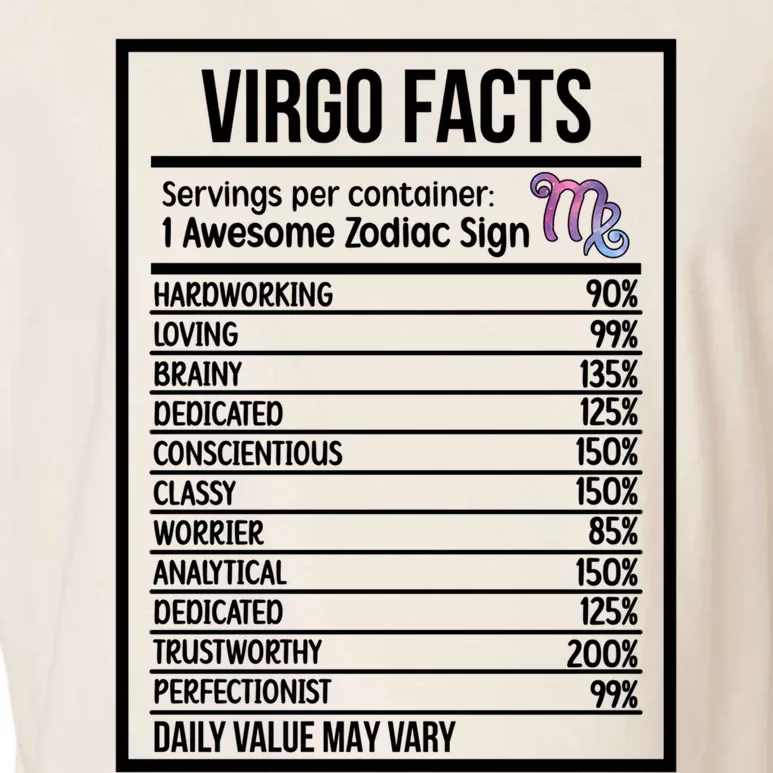 Virgo Facts Virgo Zodiac Sign Virgo Horoscope Gift Garment-Dyed Women's Muscle Tee