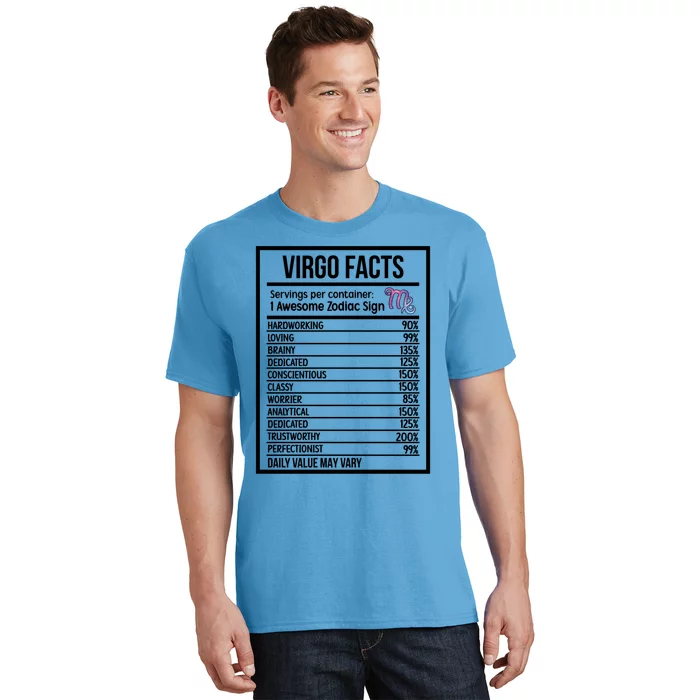 Virgo Facts Virgo Zodiac Sign Virgo Horoscope Gift T-Shirt