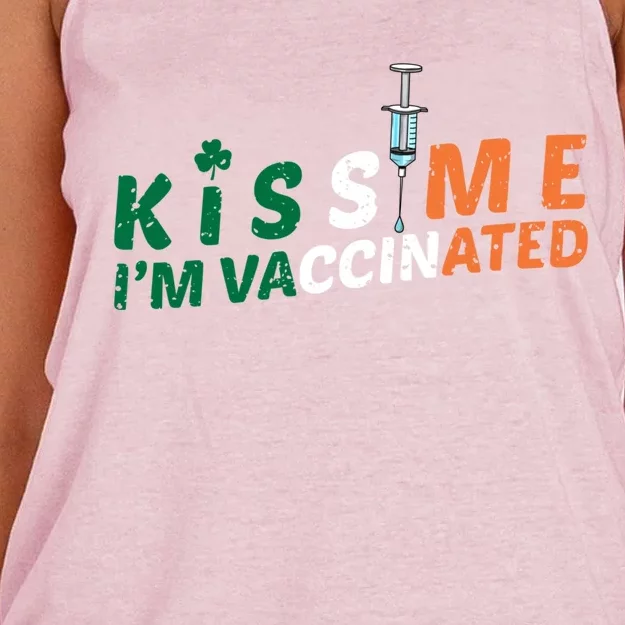 Vaccinated Fun Vaccination Irish Gift I Pro Shot Vaccines Gift Women's Knotted Racerback Tank