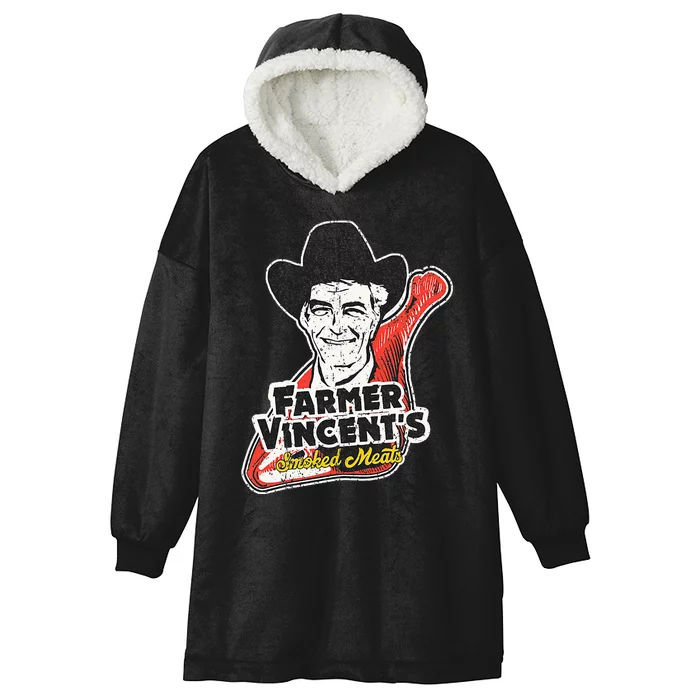 Vintage Farmer VincentS Smoked Meat Motel Hell Fan Art Hooded Wearable Blanket