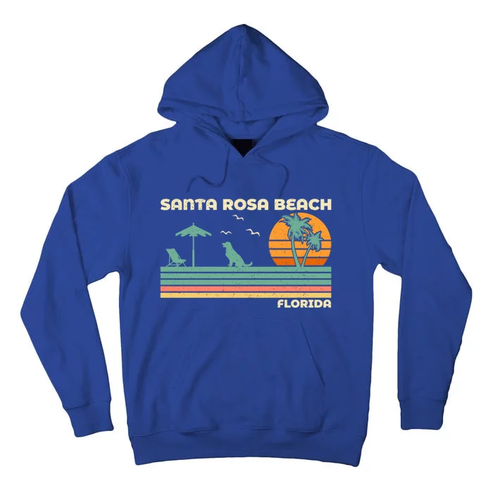 Vintage Family Vacation Florida Santa Rosa Beach Cool Gift Tall Hoodie